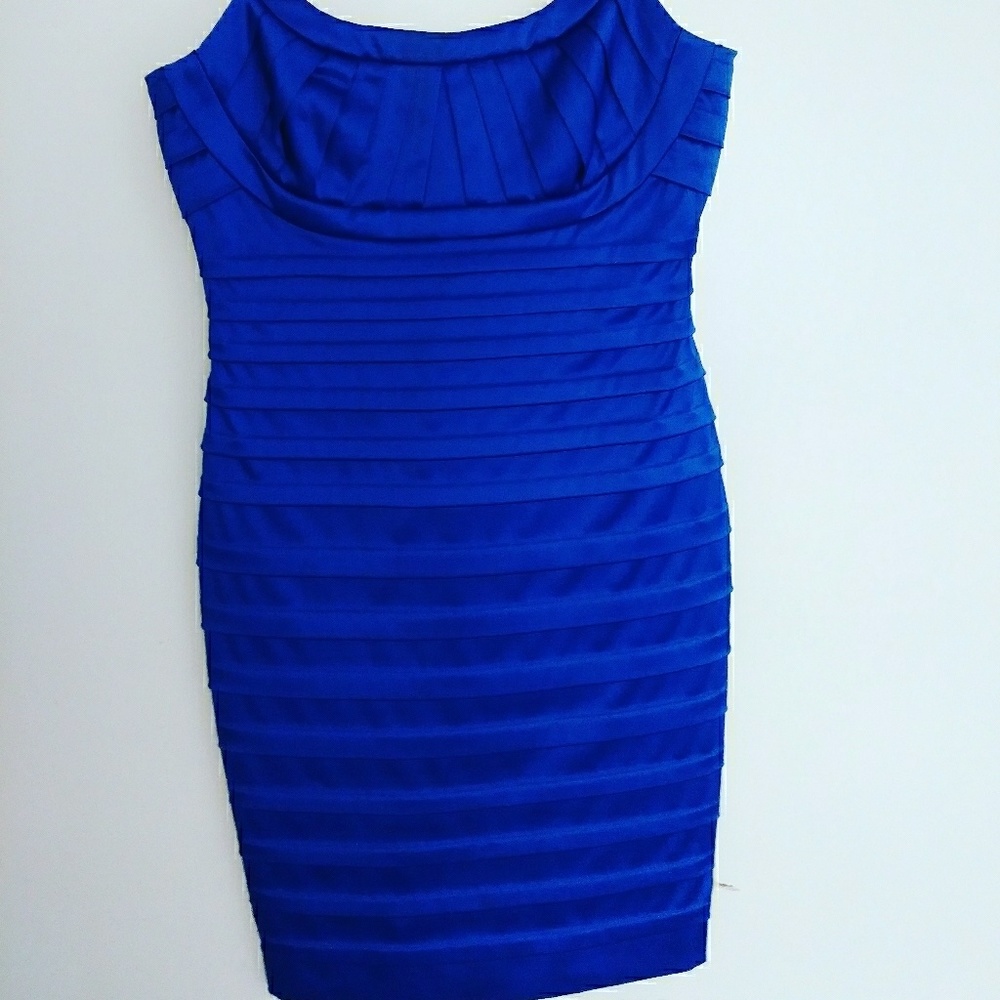 Calvin Klein Balconette Sleeveless Dress, Royal Blue
